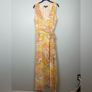 ModCloth size large retro style maxi wrap dress